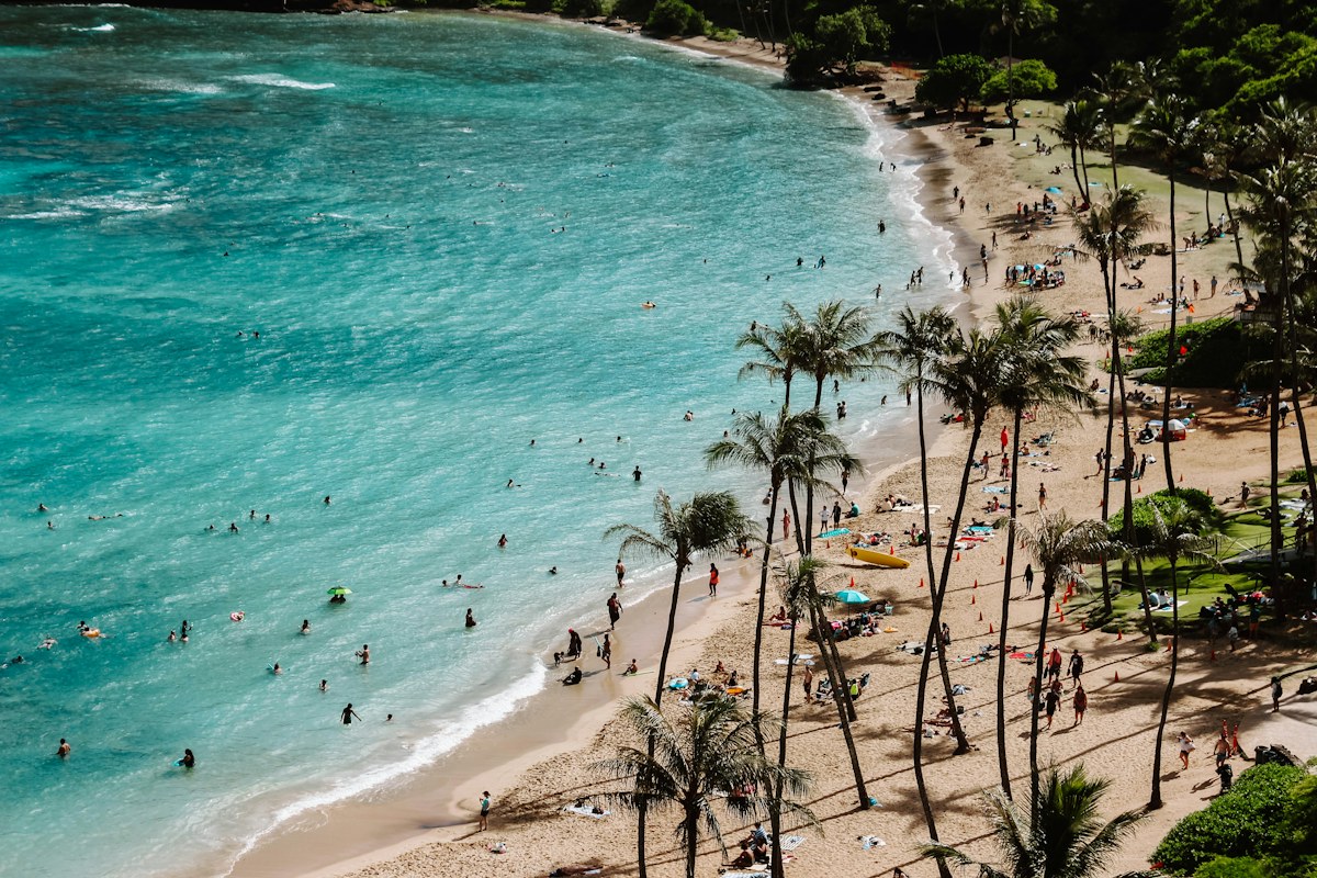 Kata Beach coastline and clear tropical water